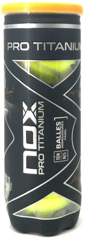 Nox Padelbal Pro Titanium doos met 24 cans a 3 ballen (72 ballen)