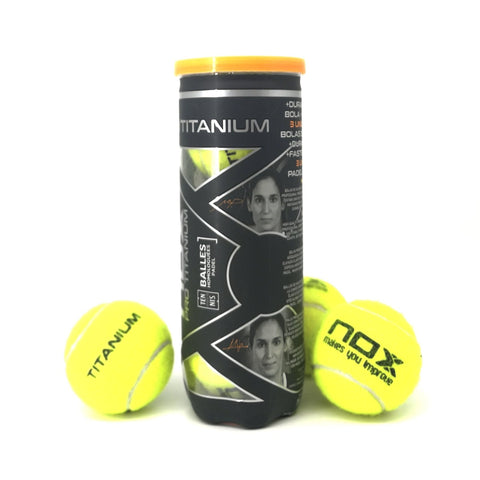 Nox Padelbal Pro Titanium doos met 24 cans a 3 ballen (72 ballen)