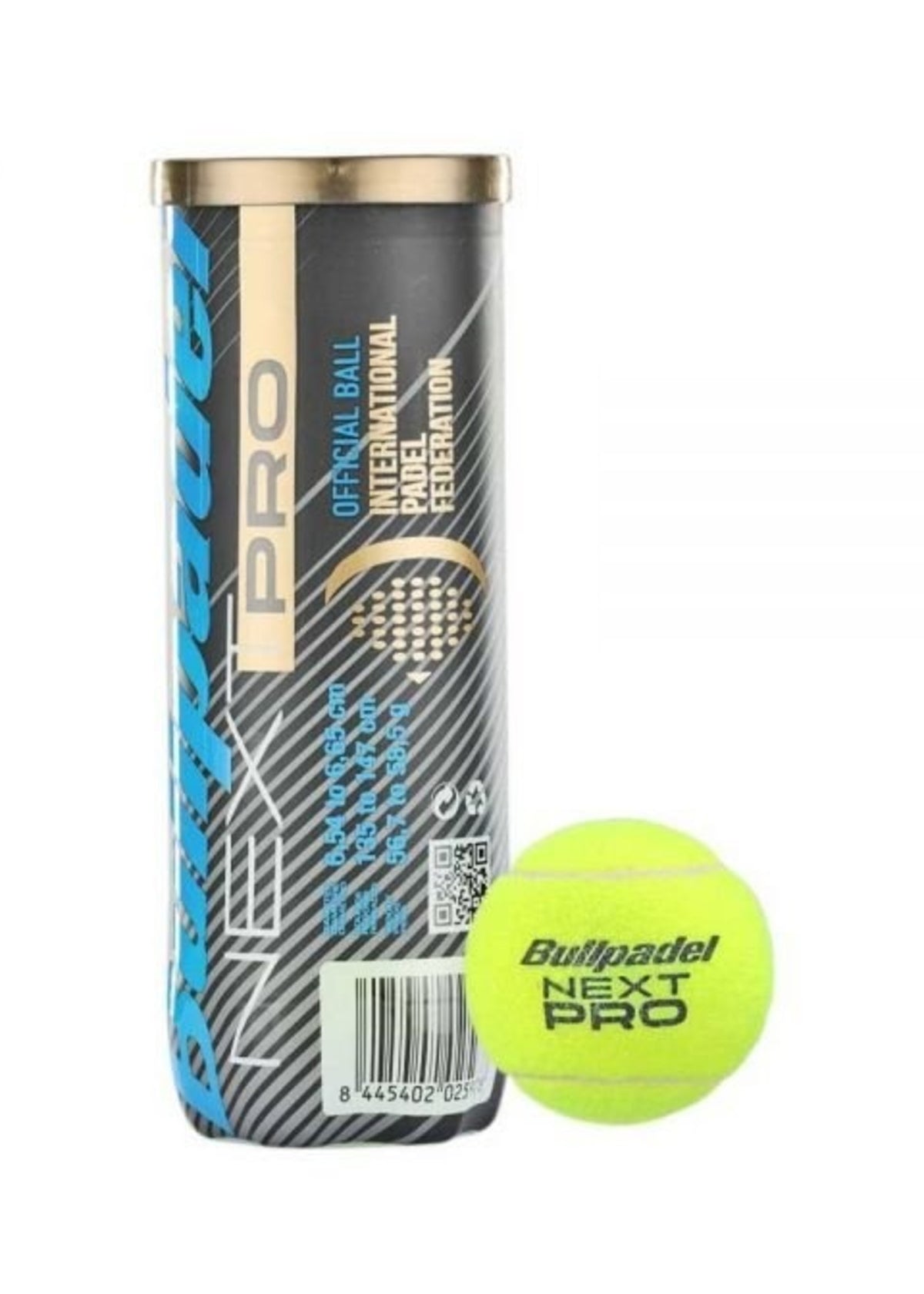 Bullpadel BP FIP Next Pro padelbal 3 cans a 3 ballen