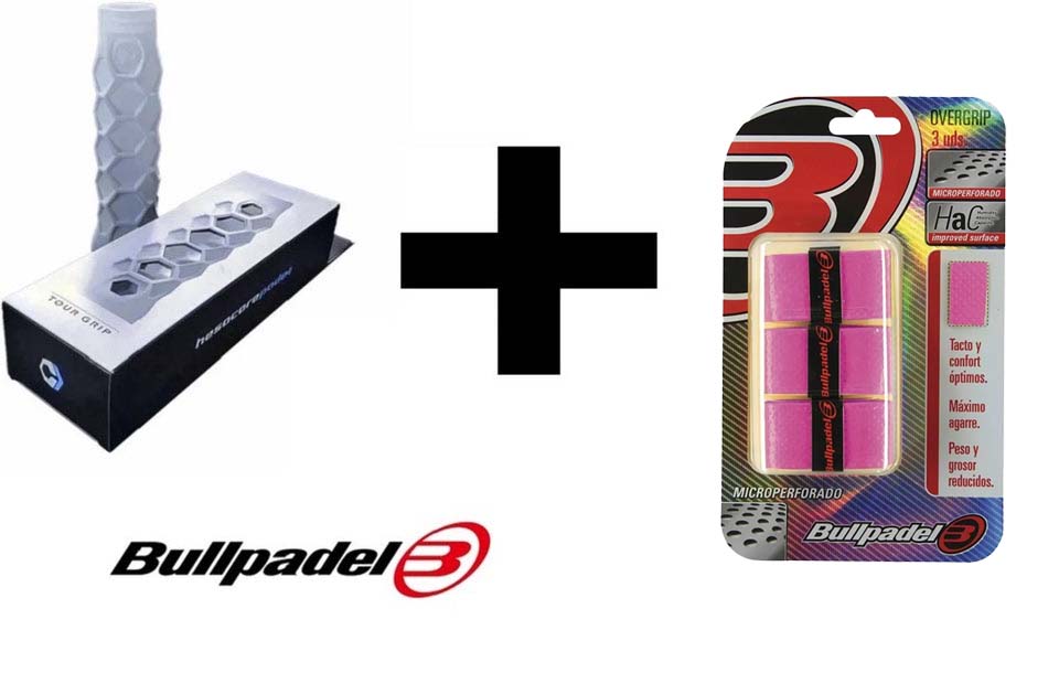 Bullpadel Hesacore Grip Combipack  Tourgrip + 3st. Bullpadel Overgrip Roze
