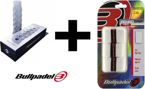 Bullpadel Hesacore Grip Combipack  Tourgrip + 3st. Bullpadel Overgrip wit